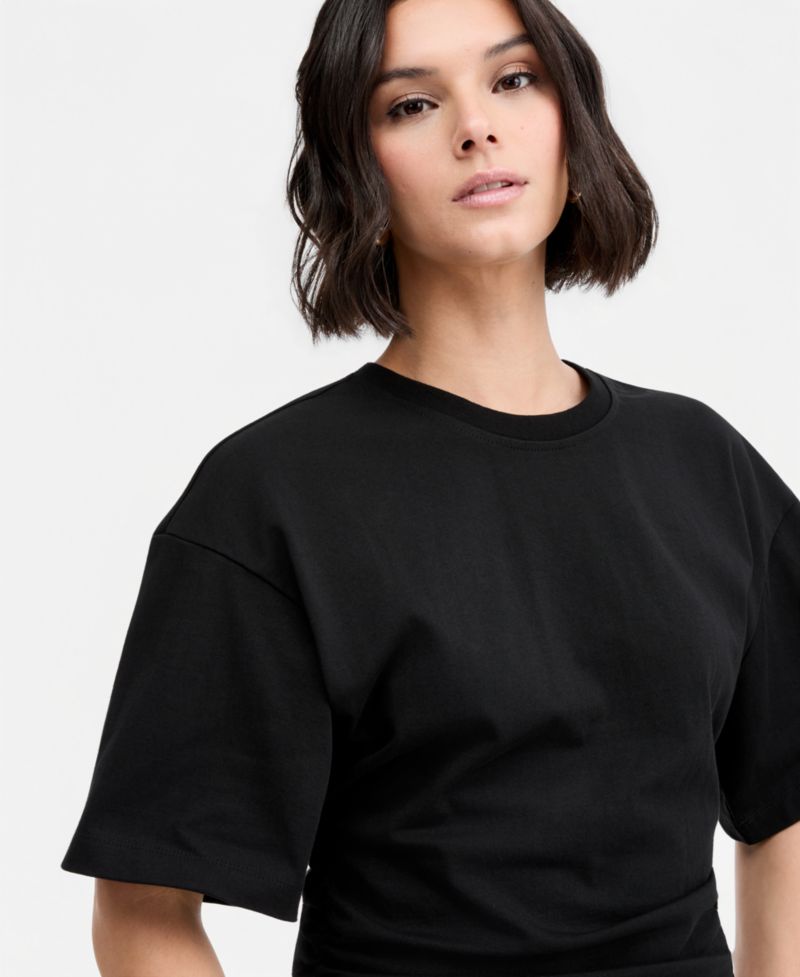 Women's Cotton Elbow-Sleeve Sculpted T-Shirt