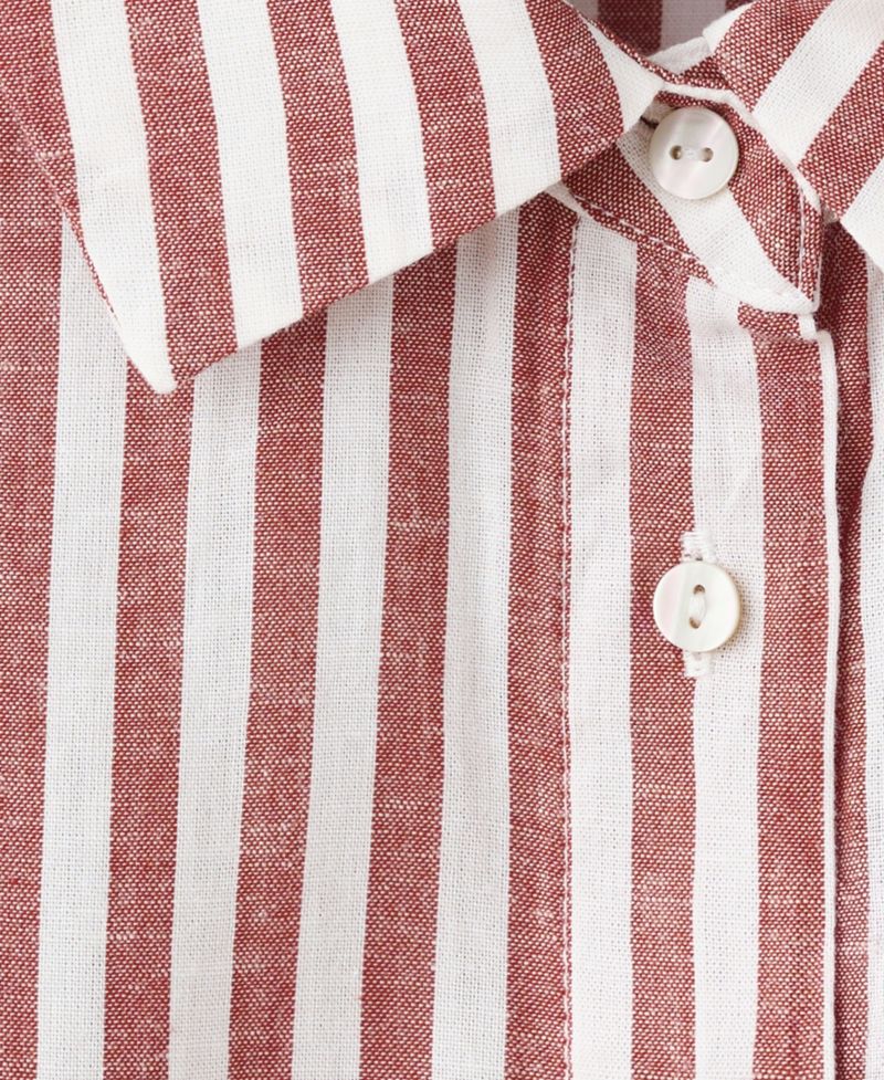 Women's Striped Cotton Linen Shirt