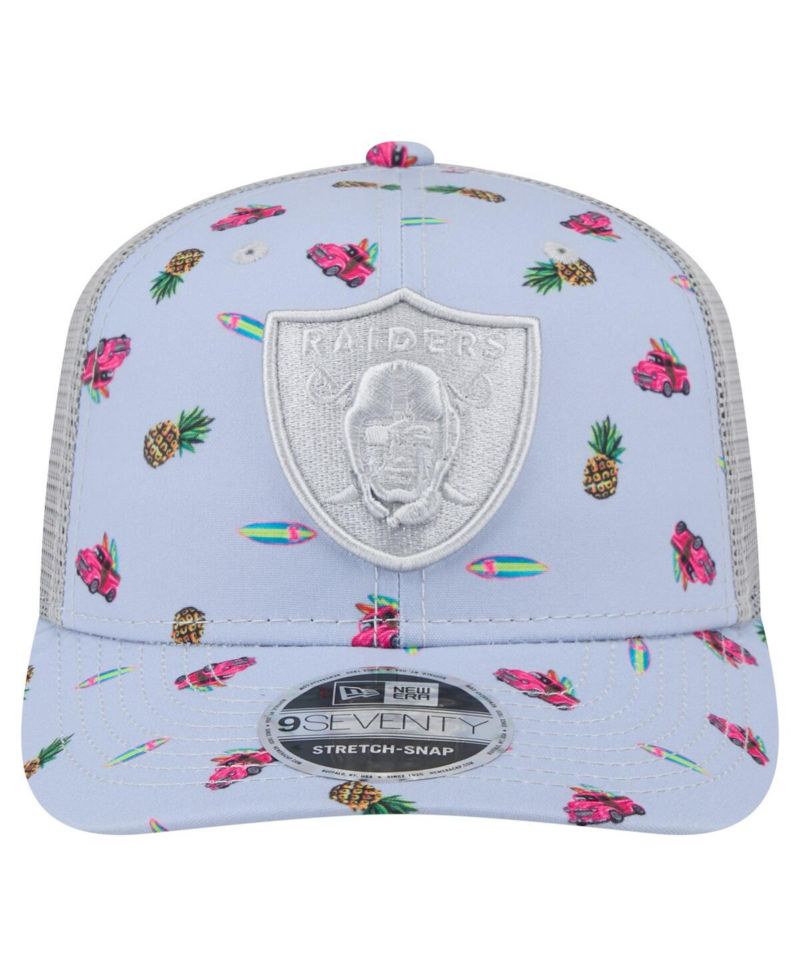 Men's Light Blue Las Vegas Raiders Adventure Surfboard 9SEVENTY Adjustable Hat