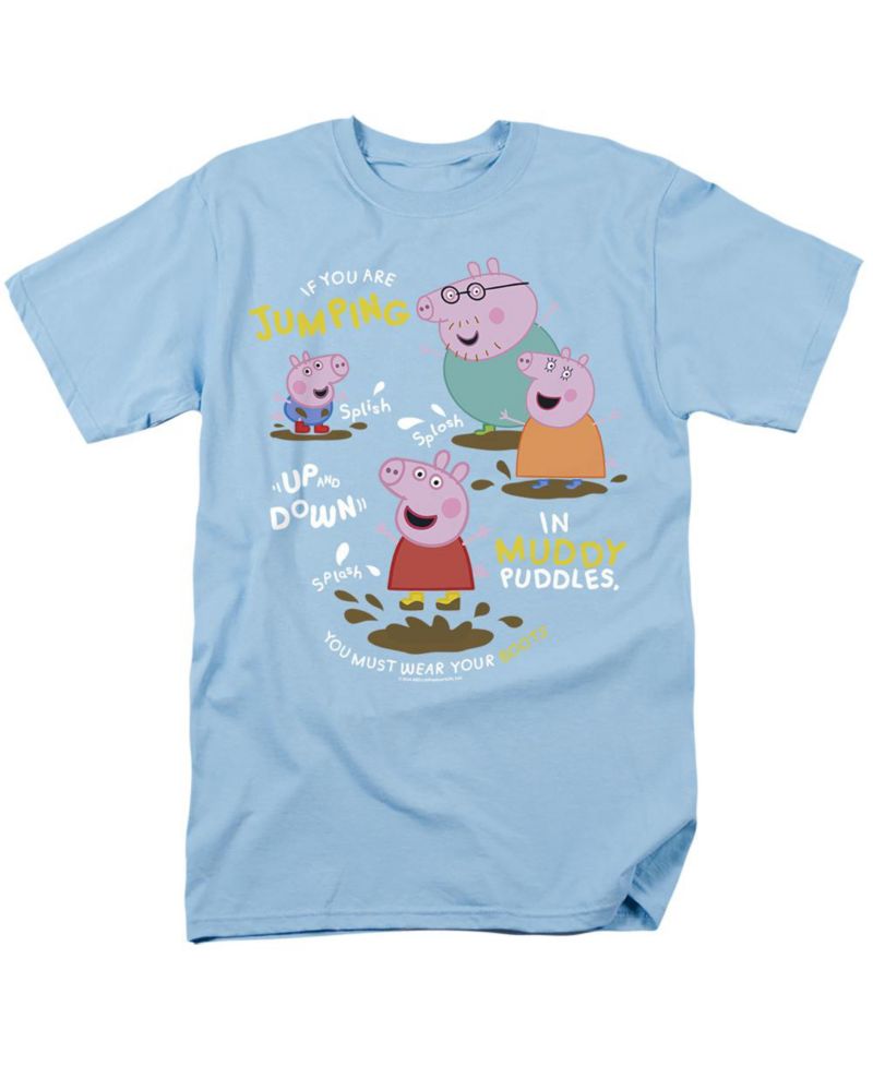 Men's Peppa Pig Family Muddy Puddles T Shirt