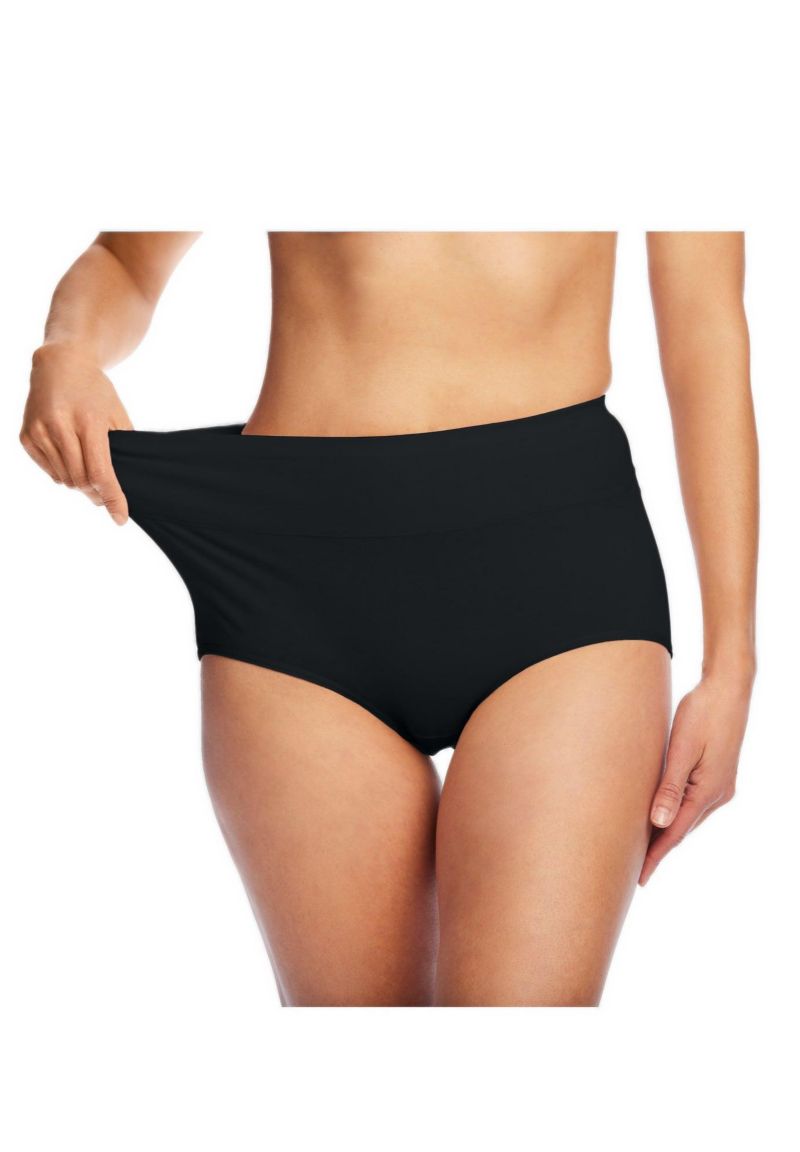 Women's Cotton Spandex Comfort Waist Brief 2-Pack