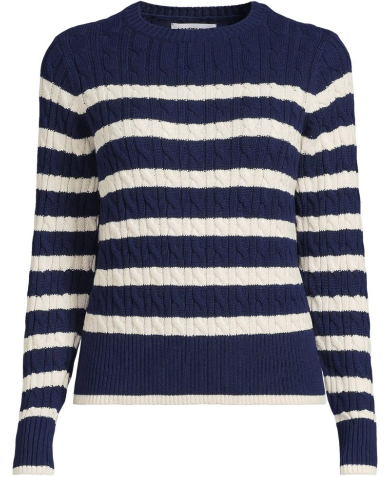 Women's Plus Size Drifter Modern Cable Crew Sweater