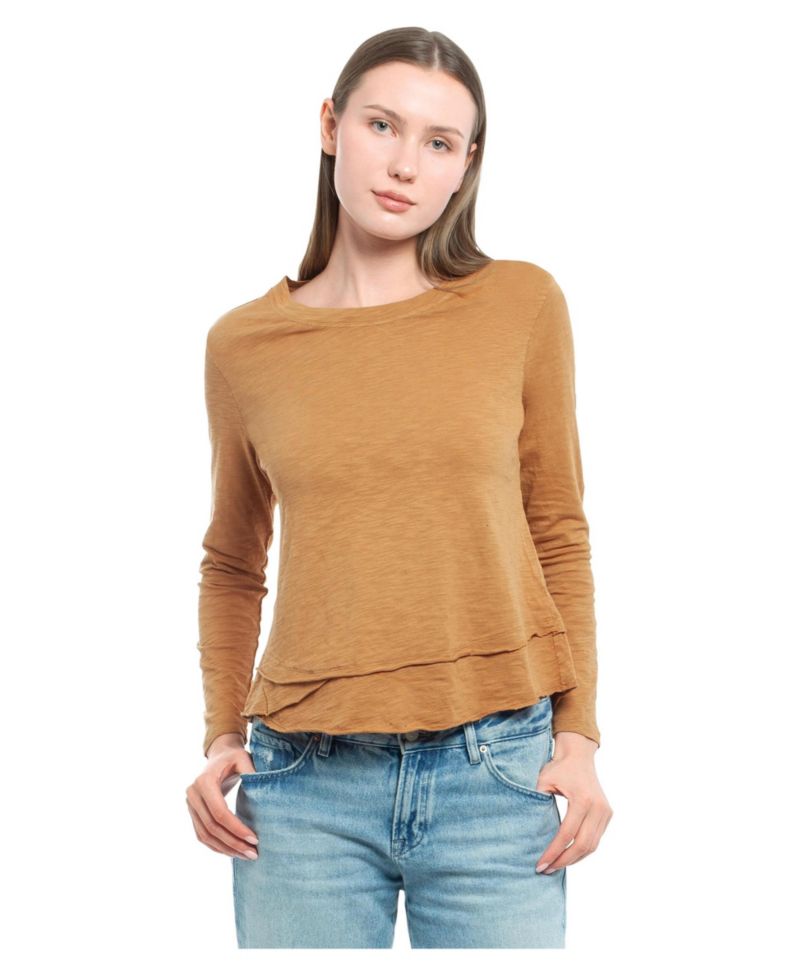 Women's Long Sleeve Mock Layer Tee
