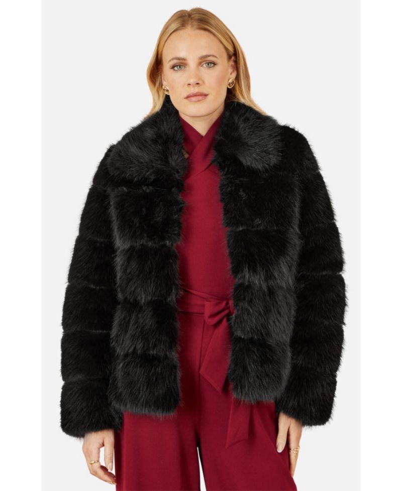 Women's Luxe Faux Fur Coat