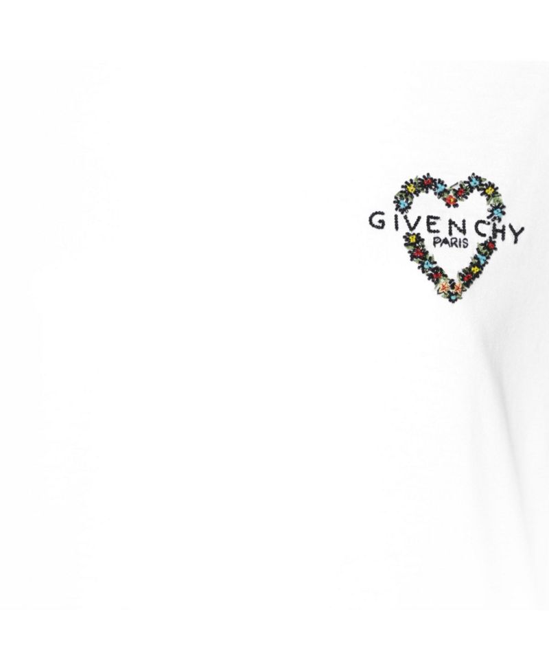 Women's Jersey Embroidered Floral Heart T-Shirt