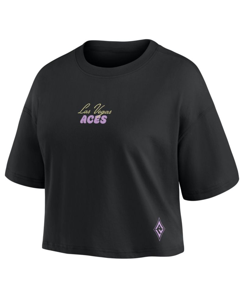 Women's Las Vegas Aces A'ja Wilson Name & Number Cropped T-Shirt