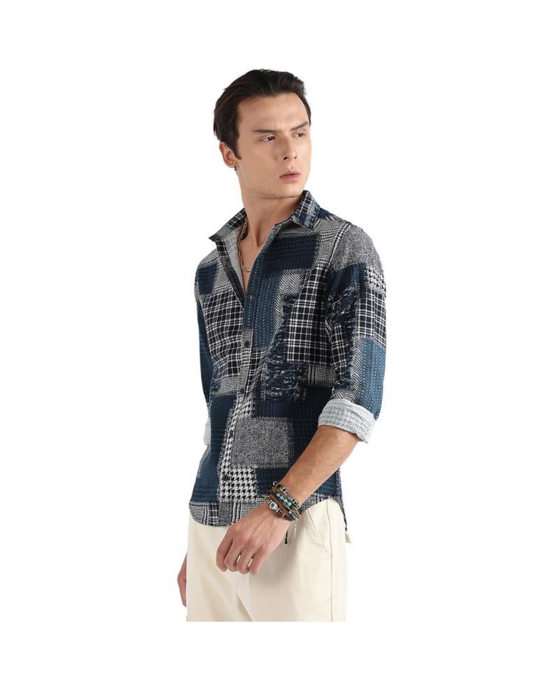 Men's Herringbone Block Shirt