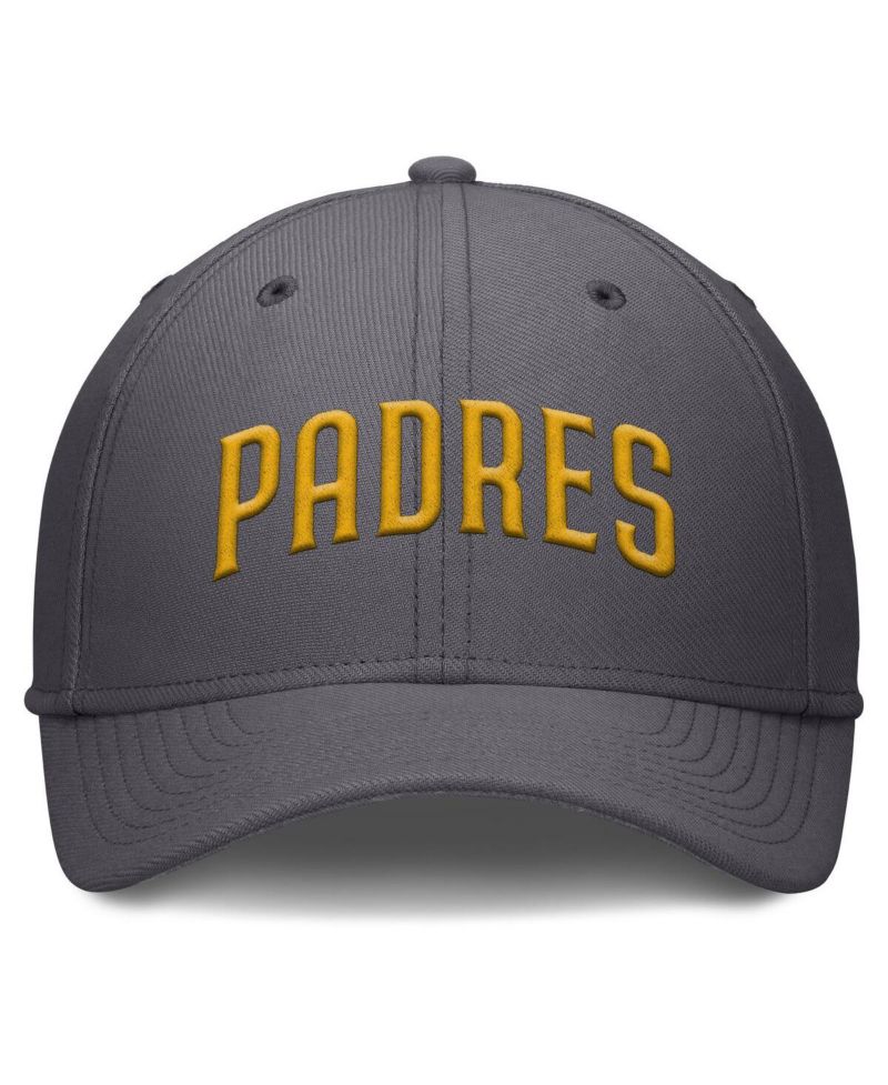 Men's Gray San Diego Padres Swoosh Performance Flex Hat