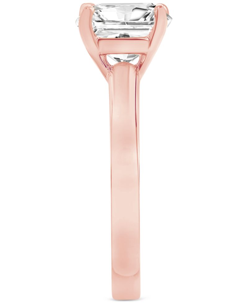 Certified Lab Grown Diamond Princess-Cut Solitaire Engagement Ring (4 ct. t.w.) in 14k Gold
