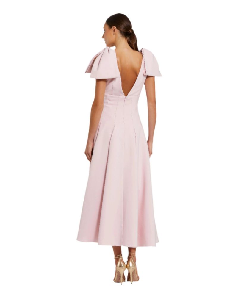 Women's Crepe A Line Midi Dress