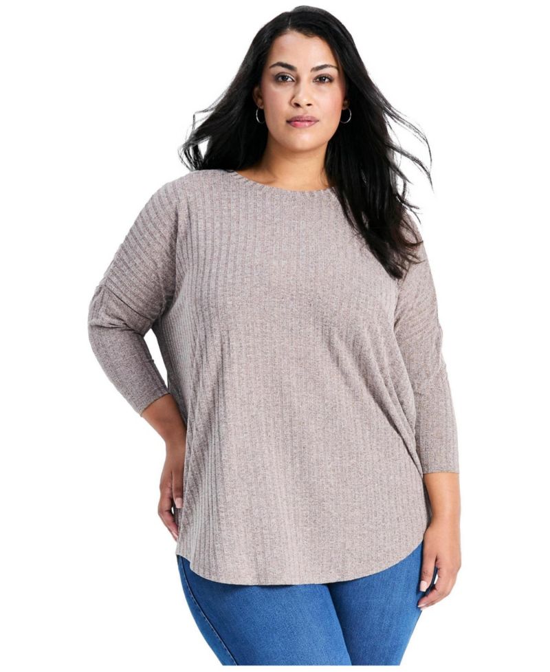 Women's Plus Size Kym Rib Hacci Tunic