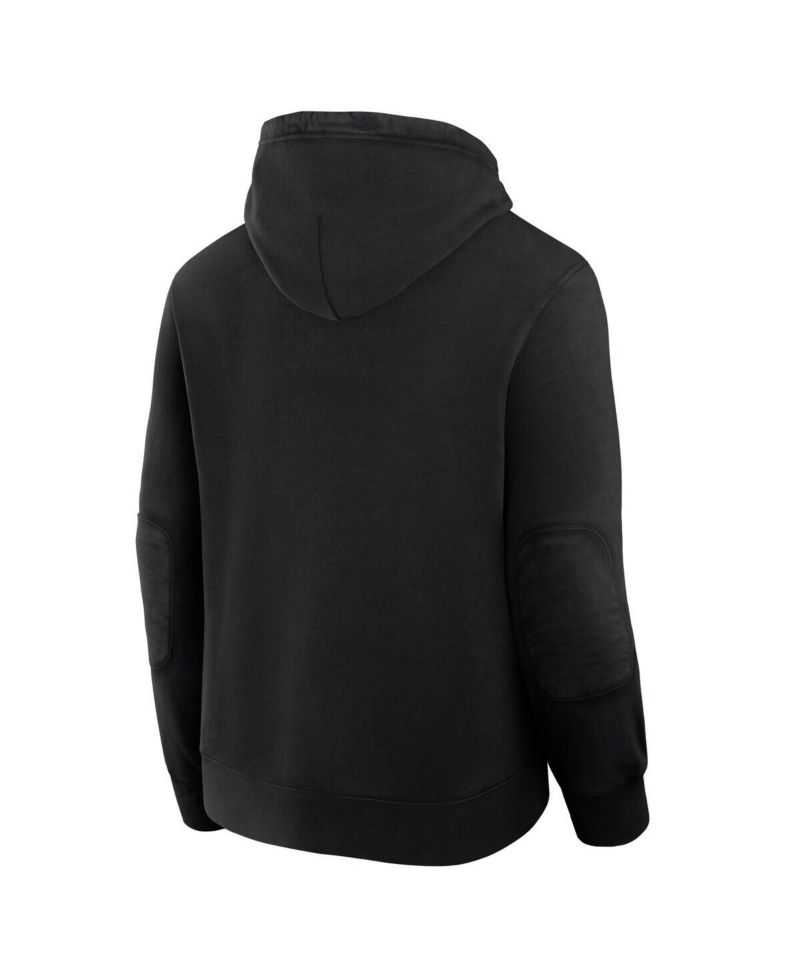 Men's Black Chicago Blackhawks Decades Collection Tradition Fleece Pullover Hoodie
