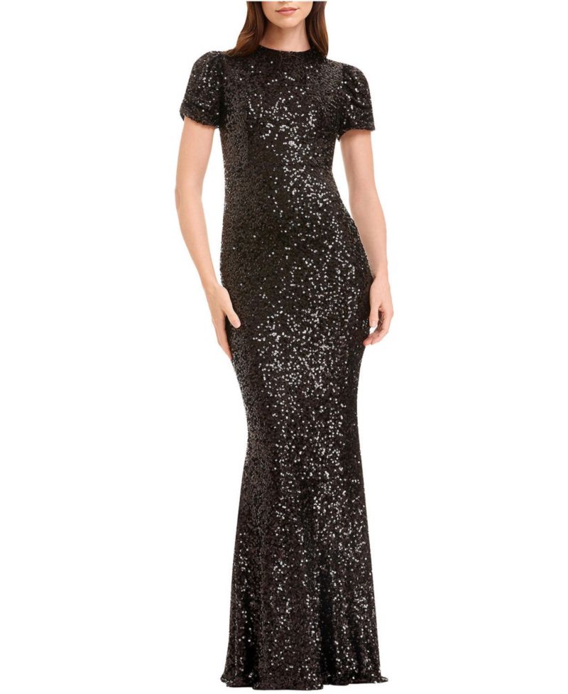 Women's Kenzie Sequin Mermaid Short-Sleeve Gown