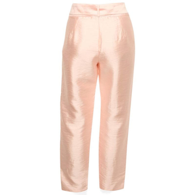 Women's Pink Satin Tie-Up Trousers