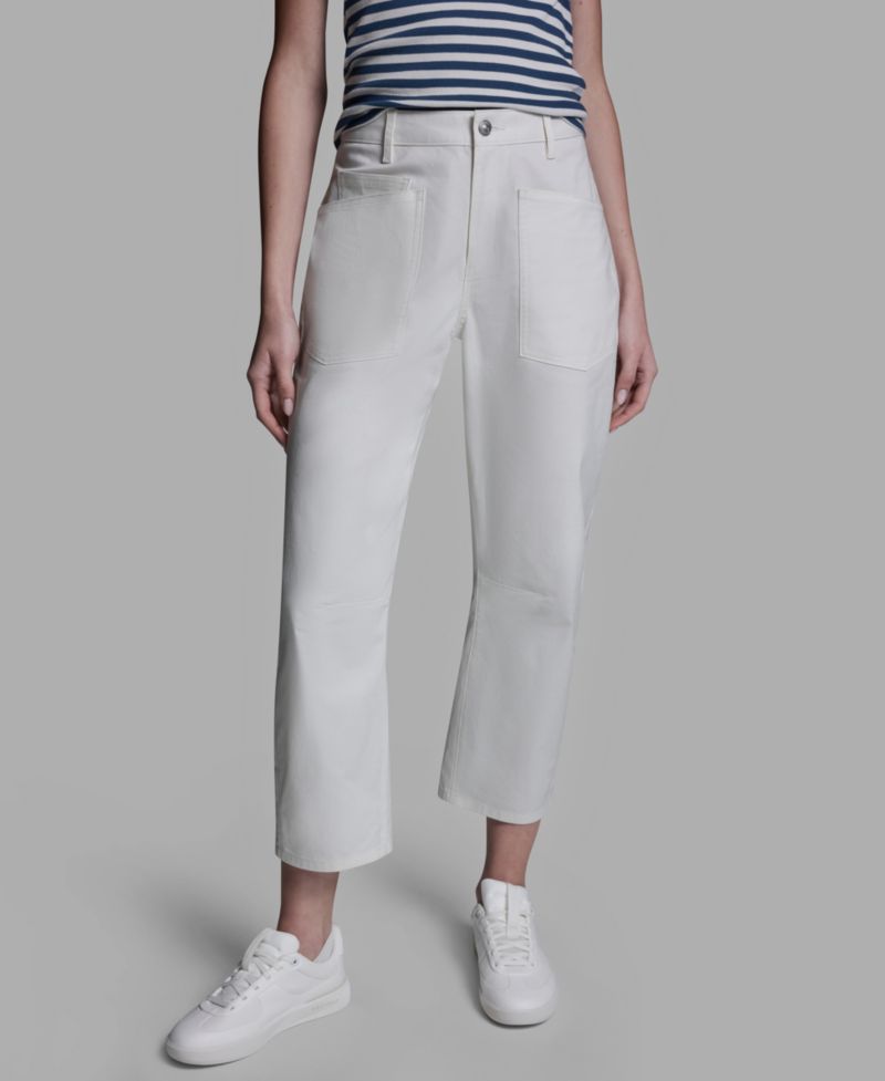 Women's Mid-Rise Pocket Detail Barrel Pants