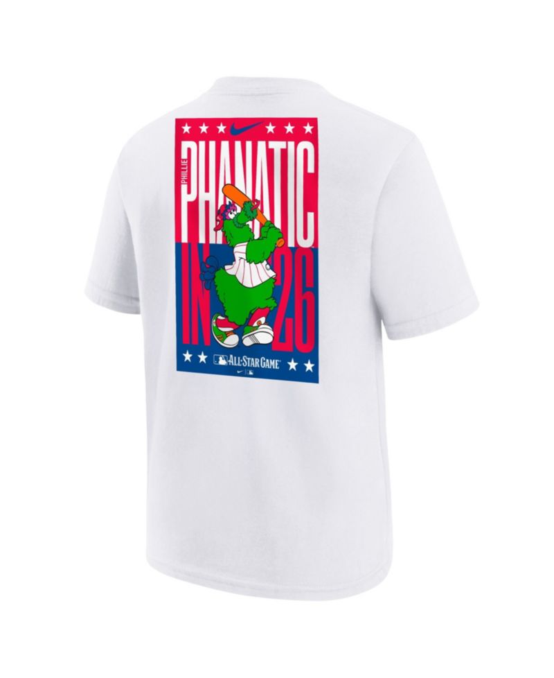 Big Boys and Girls White 2026 MLB All-Star Game Phillie Phanatic T-Shirt