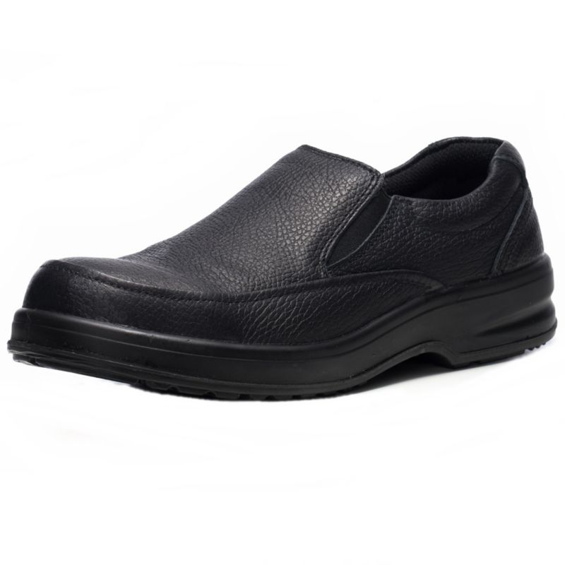 Men's Arbete Work Shoes | Slip Resistant Genuine Leather | Non Slip Loafers | All Day Comfort | Easy Slip On