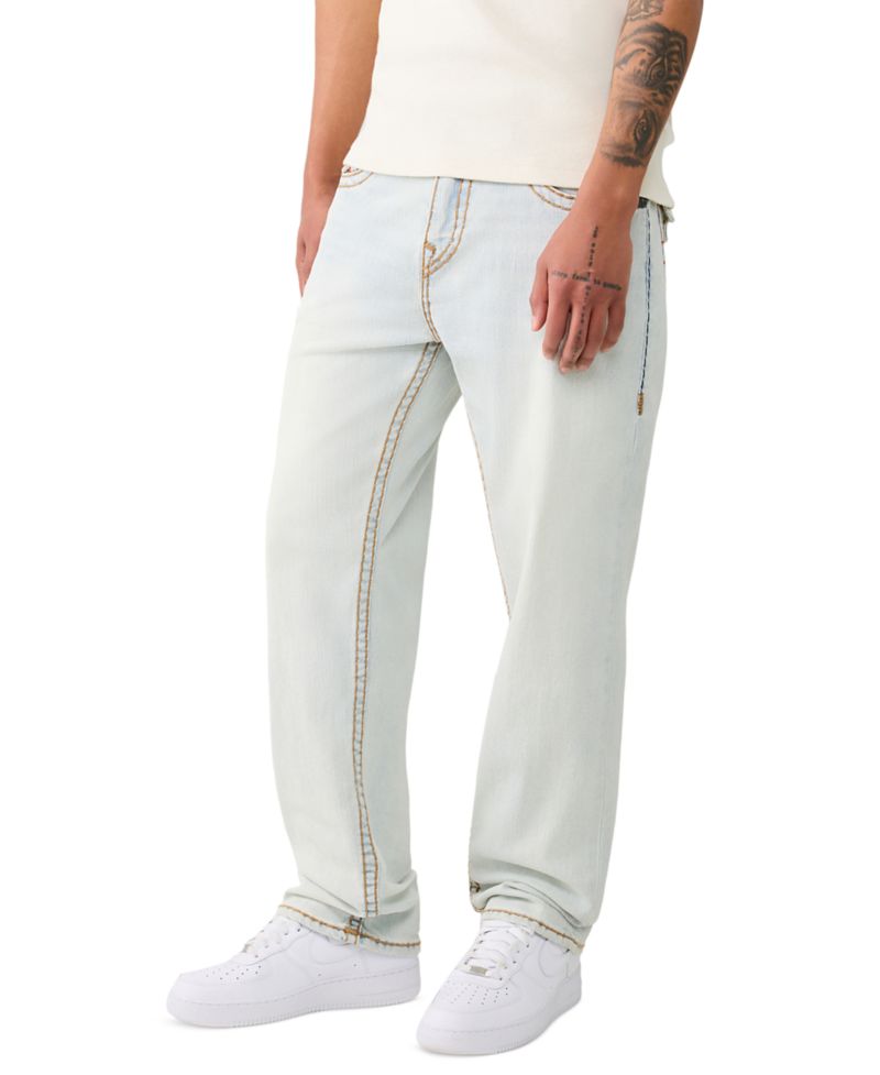 Men's Baggy Light Wash Relaxed-Fit Jeans
