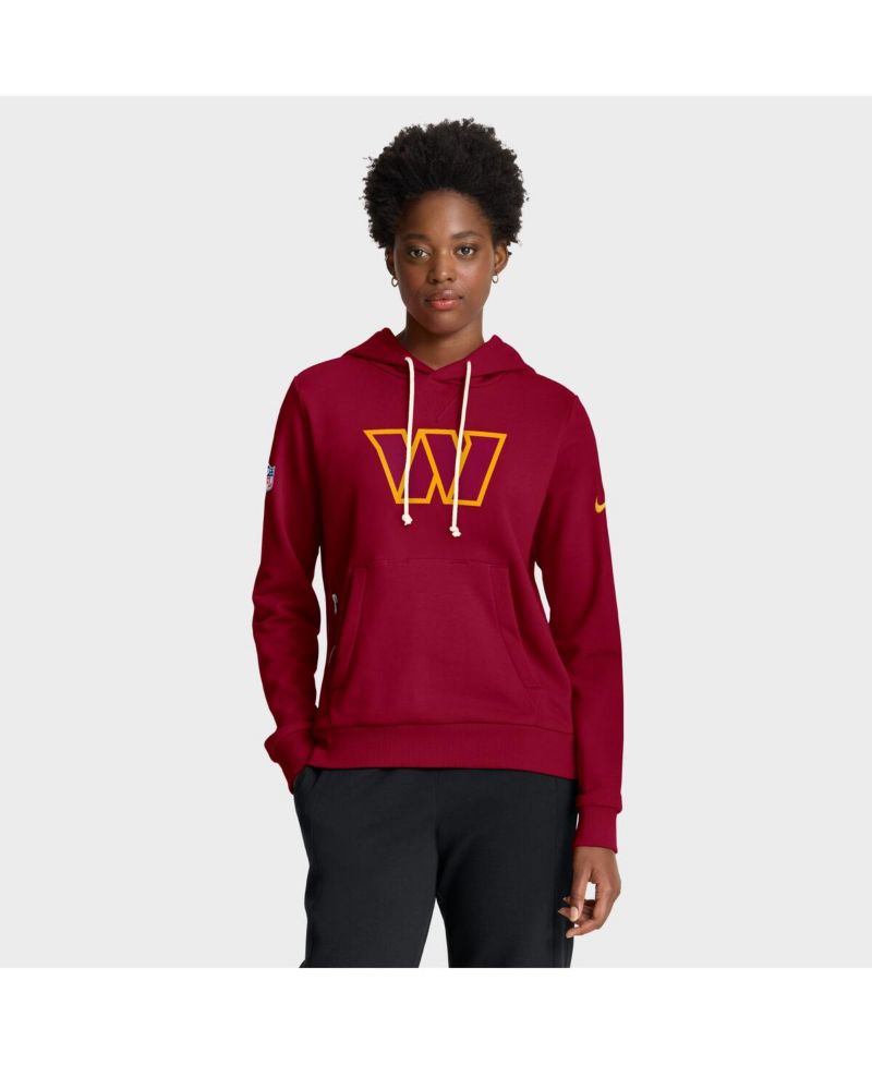 Women's Burgundy Washington Commanders Sideline Standard Issue Initial Home Dri-FIT Hoodie