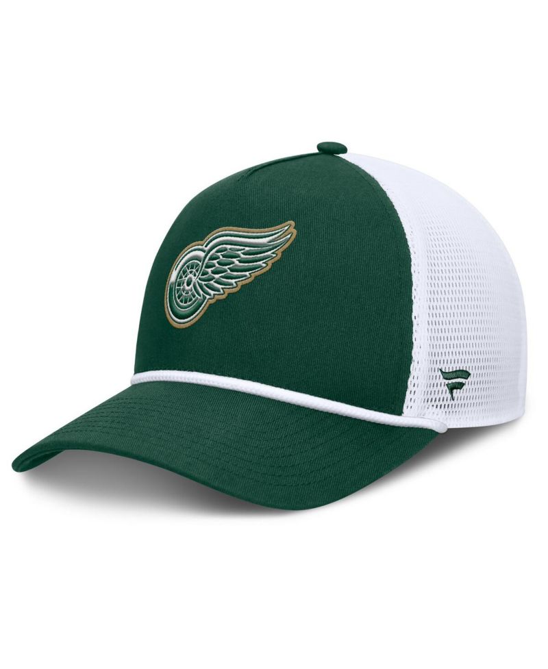 Men's Green/White Detroit Red Wings Bermuda A-Frame Adjustable Hat