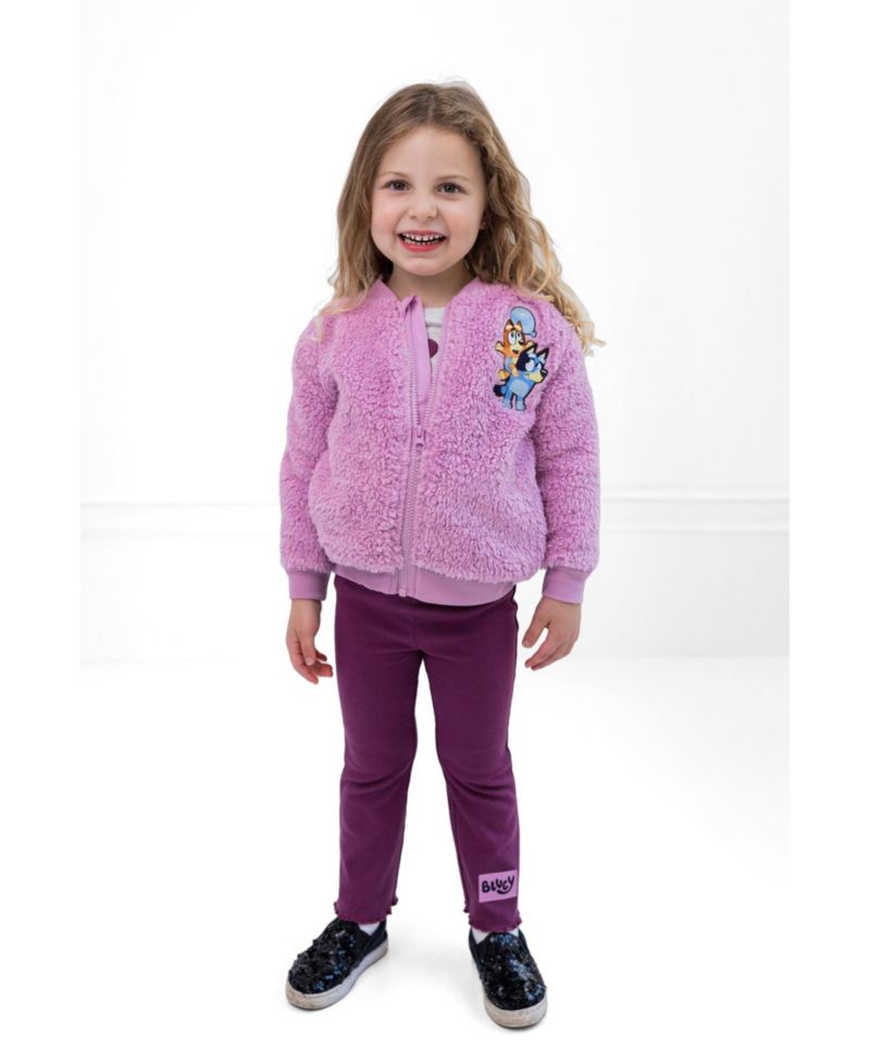 Girl's (5-12) Zip-Up Jacket and Pants Set