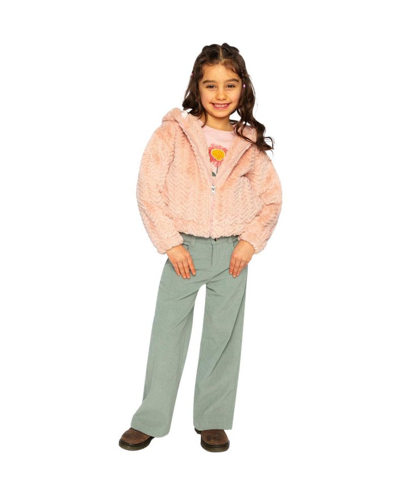 Little and Big Girl's (6-14) Faux Fur Hooded Cardigan