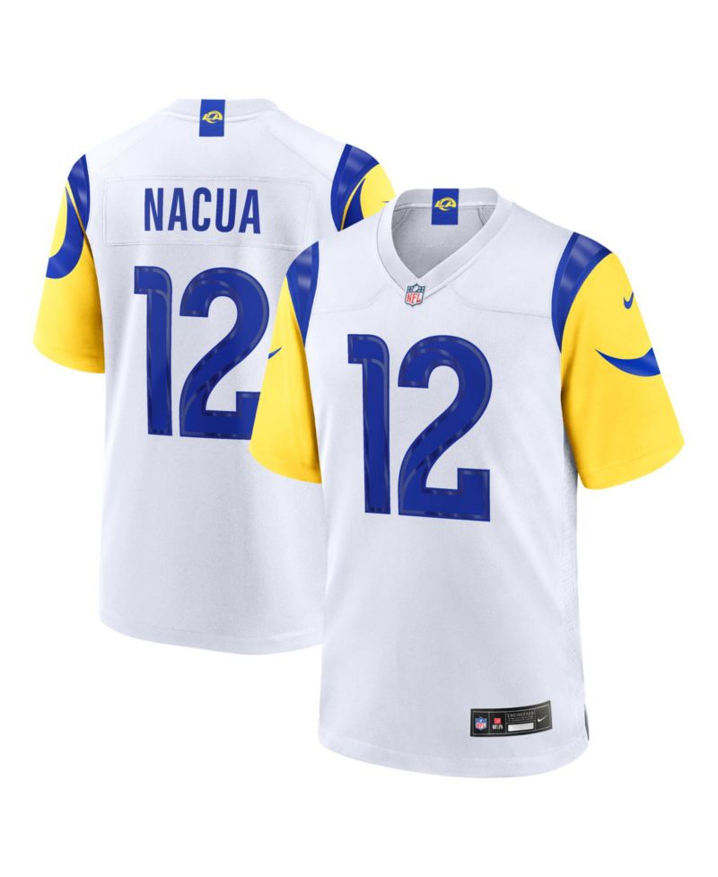 Men's Puka Nacua White Los Angeles Rams White Game Player Jersey