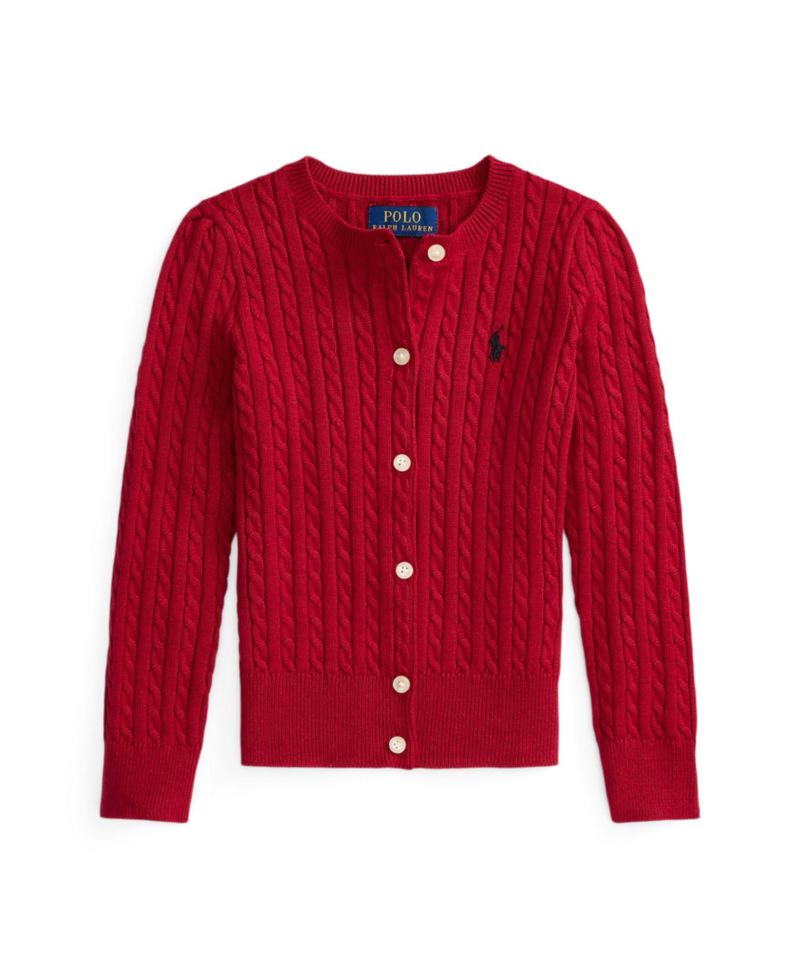 Girls' 2T-6X Mini-Cable Cardigan