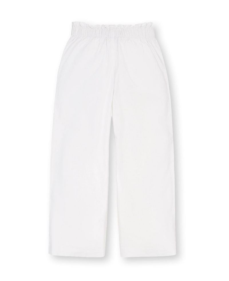 Toddler Girls Linen Paper Bag Tie-Waist Pant