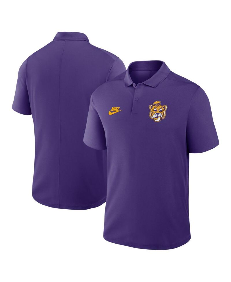 Men's Purple LSU Tigers Primetime Victory Legacy Vault Logo Performance Polo Shirt