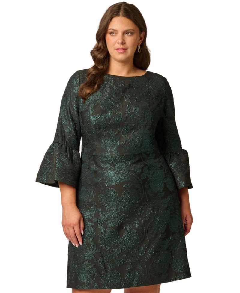 Plus Size A-Line Jacquard Dress