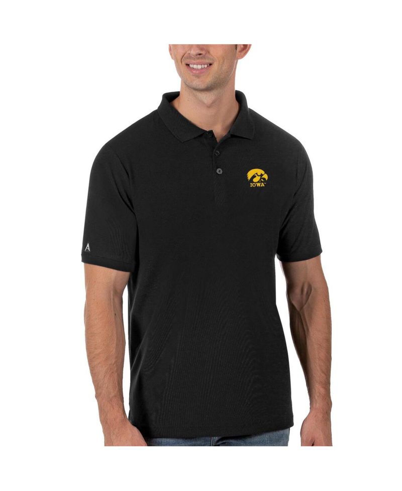 Men's Black Iowa Hawkeyes Legacy Pique Polo Shirt