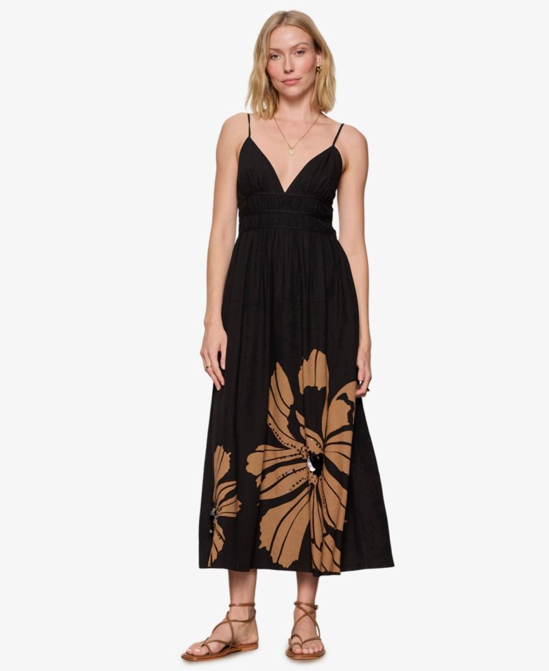 Women's Mira Embellished Volume V-Neck Maxi Dress