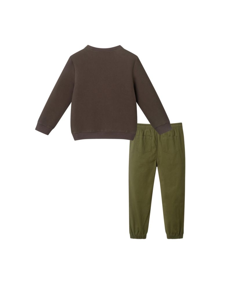 Big Boys 2T -8 Toddler/Child Truck Applique Sweater & Twill Jogger Set