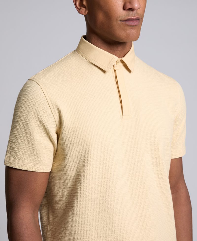 Men's Cotton-Blend Point Collar Polo Shirt