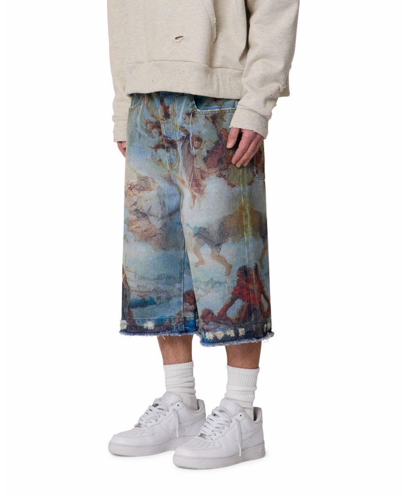 Men's Ultra Baggy Angel Denim Shorts
