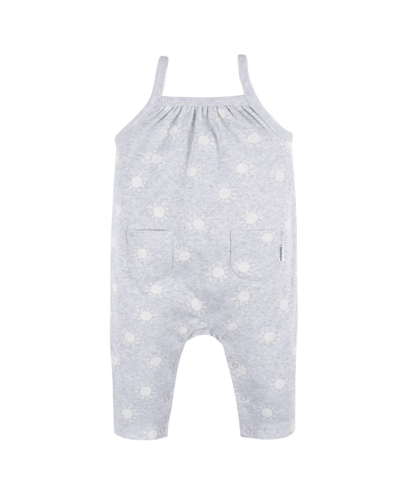 Baby Girls Sleeveless Long-Leg Romper
