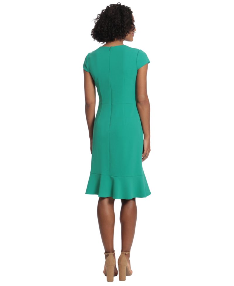 Petite V-Neck Jersey Fit & Flare Dress