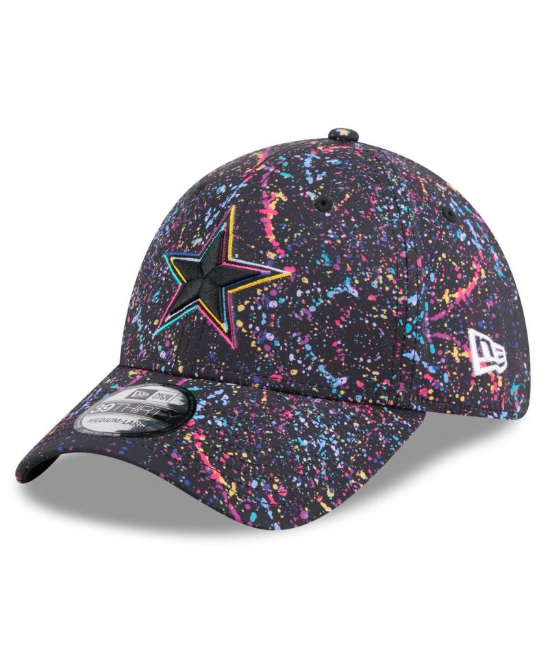 Men's Black Dallas Cowboys 2025 NFL Crucial Catch 39THIRTY Flex Hat