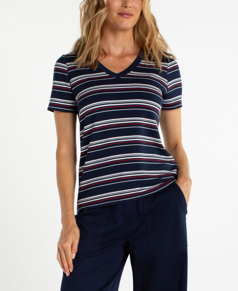 Petite Contrast Print Short-Sleeve T-Shirt