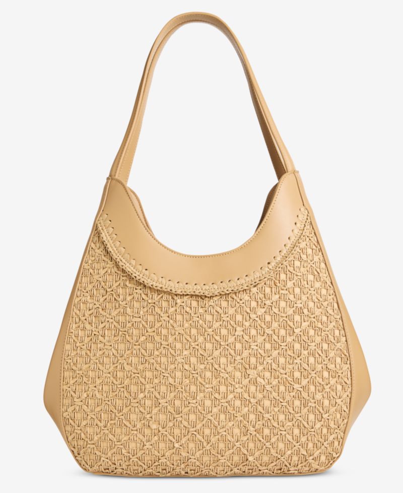 Crochet Straw 4-Poster Tote