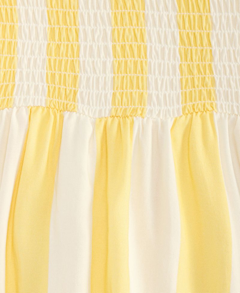 Girls' S-XL Striped Smocked Skirt