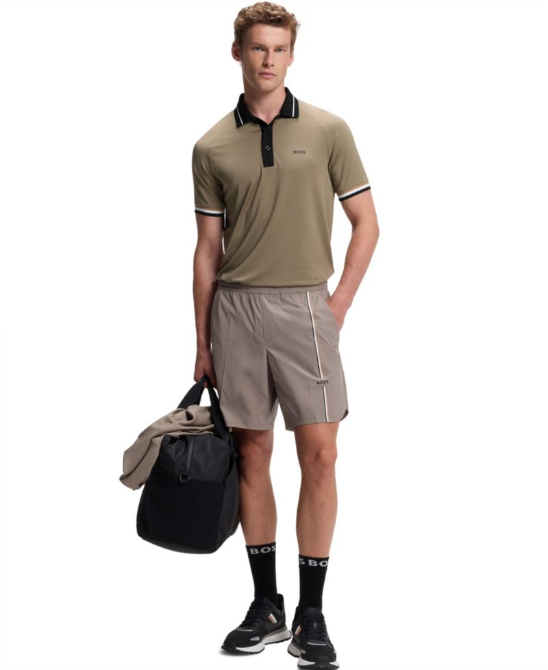 Men's Contrast Logo Slim-Fit Polo Shirt