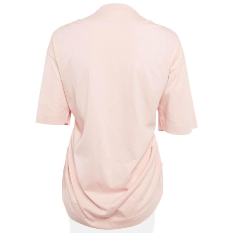 Women's Pink Jersey Shirring Detail Top