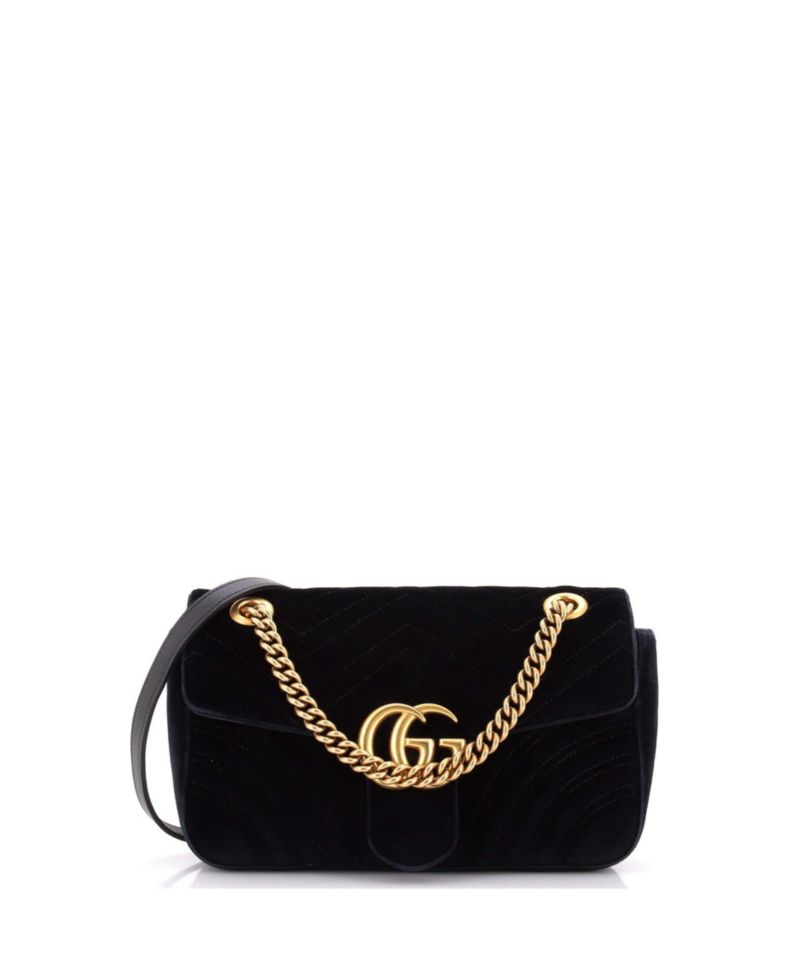 Small GG Marmont Flap Bag Matelasse Velvet