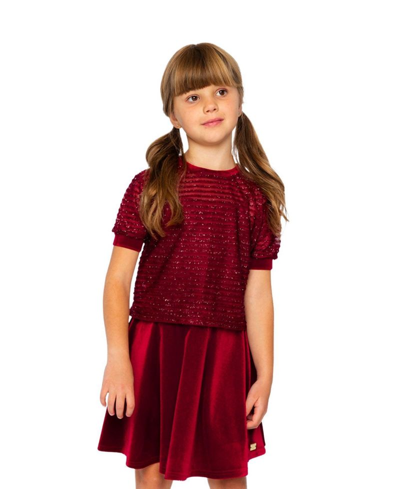 Little and Big Girl 6-14 Fake Layering Top