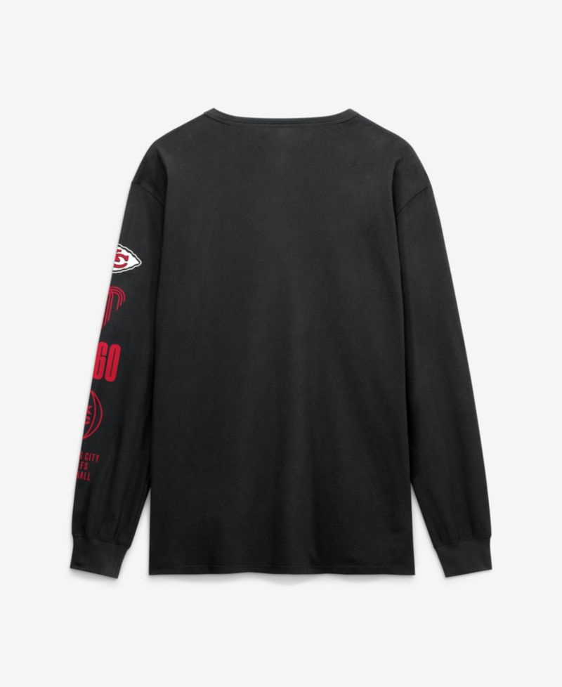Men's Black Kansas City Chiefs Checkdown Pass Long Sleeve T-Shirt