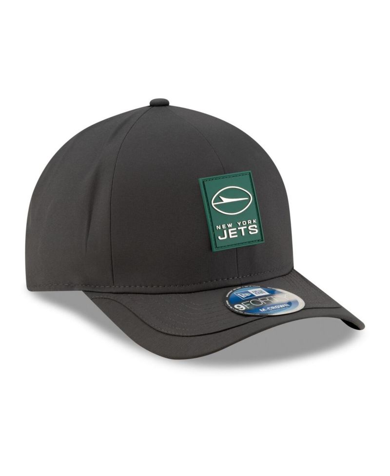 Men's Charcoal New York Jets 2025 Sideline Cold Weather 9FORTY M-Crown Adjustable Hat