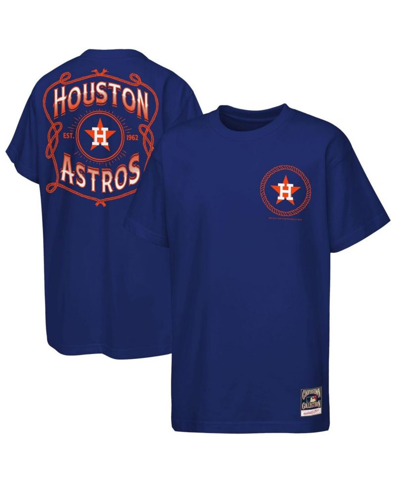 Big Boys and Girls Navy Houston Astros Cooperstown Rodeo Rope T-Shirt