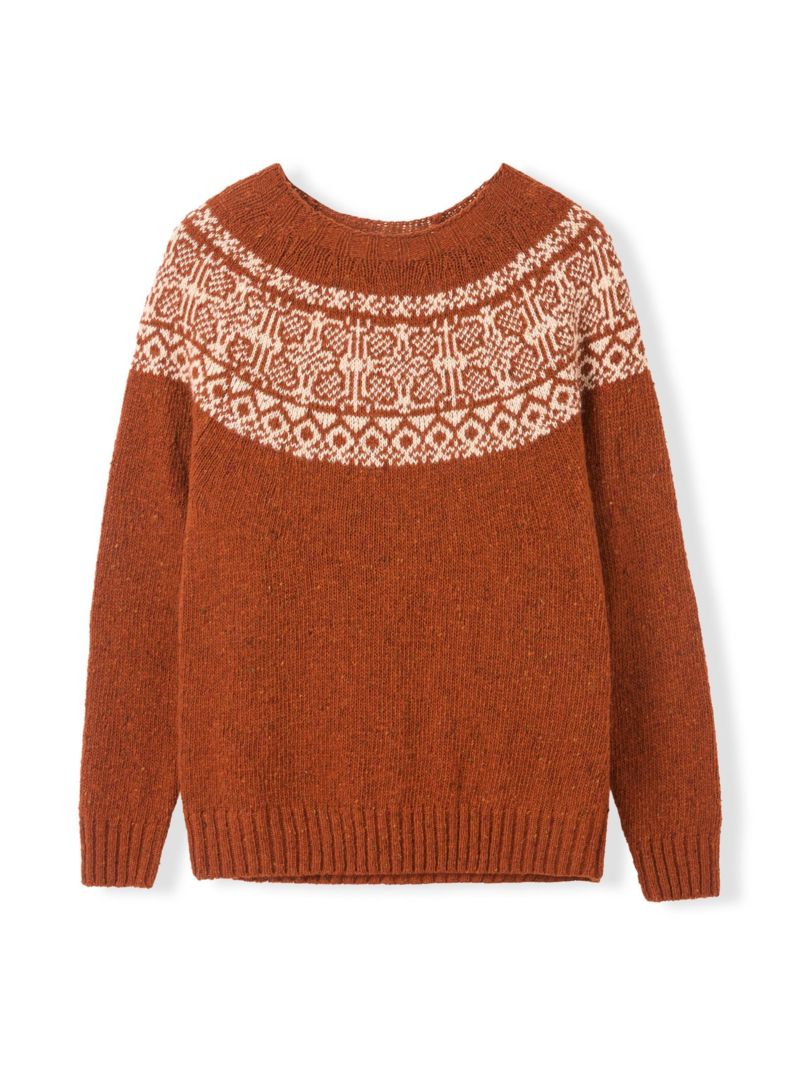 Women's Donegal Fair Isle Yoke Sweater